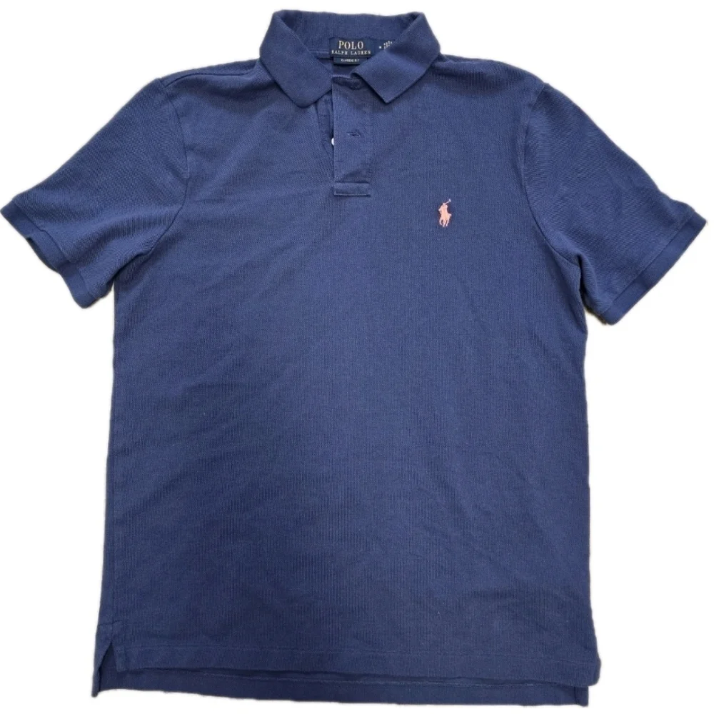 Polo Ralph Lauren Polo Men's Short Sleeve Size Medium work Casual Golf Blue